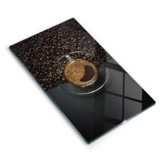 Stiklinė pjaustymo lenta Kava ir pupelės, 30x52 cm kaina ir informacija | Pjaustymo lentelės | pigu.lt