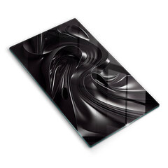 Stiklinė pjaustymo lenta Abstrakti juoda masė, 30x52 cm kaina ir informacija | Pjaustymo lentelės | pigu.lt