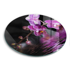 Stiklinė pjaustymo lenta Orchidėjų zen vanduo, 30 cm kaina ir informacija | Pjaustymo lentelės | pigu.lt