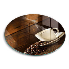 Stiklinė pjaustymo lenta Medinis kavos puodelis, 30 cm kaina ir informacija | Pjaustymo lentelės | pigu.lt