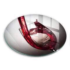 Stiklinė pjaustymo lenta Stiklas ir raudonasis vynas, 30 cm kaina ir informacija | Pjaustymo lentelės | pigu.lt