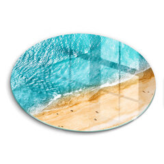 Stiklinė pjaustymo lenta Paplūdimio pakrantė ir jūra, 30 cm kaina ir informacija | Pjaustymo lentelės | pigu.lt