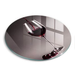 Stiklinė pjaustymo lenta Stiklas ir vynuogės, 30 cm kaina ir informacija | Pjaustymo lentelės | pigu.lt