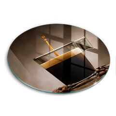 Stiklinė pjaustymo lenta Stiklas ir kavos pupelės, 30 cm kaina ir informacija | Pjaustymo lentelės | pigu.lt