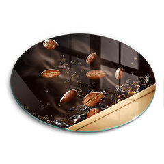 Stiklinė pjaustymo lenta Karštos kavos pupelės, 30 cm kaina ir informacija | Pjaustymo lentelės | pigu.lt