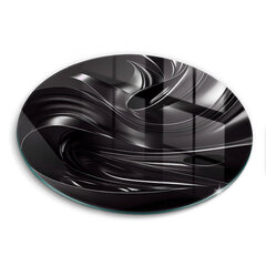 Stiklinė pjaustymo lenta Abstrakti juoda masė, 30 cm kaina ir informacija | Pjaustymo lentelės | pigu.lt