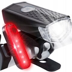 Велосипедный передний и задний фонарь USB-светодиод цена и информация | Велосипедные фонари, отражатели | pigu.lt