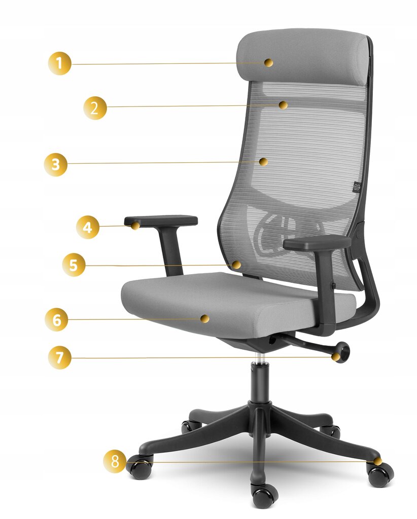 Ofiso kedė Sofotel Brema, pilka kaina ir informacija | Biuro kėdės | pigu.lt