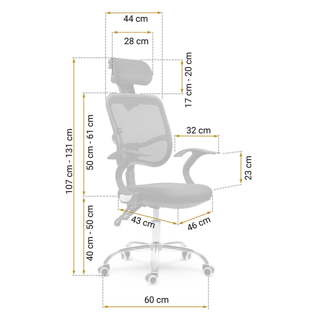 Ofiso kedė Sofotel Ryga, juoda цена и информация | Biuro kėdės | pigu.lt