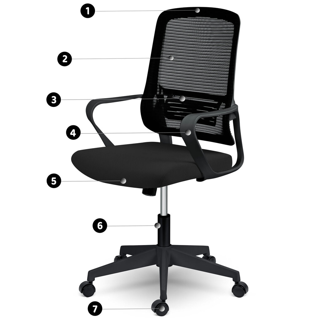 Ofiso kedė Sofotel Wizo, juodas kaina ir informacija | Biuro kėdės | pigu.lt