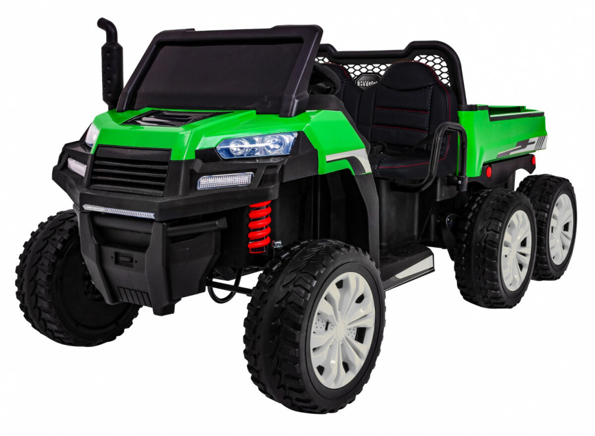 Dvivietis vaikiškas automobilis Farmer Truck 4×4, žalias kaina ir informacija | Elektromobiliai vaikams | pigu.lt