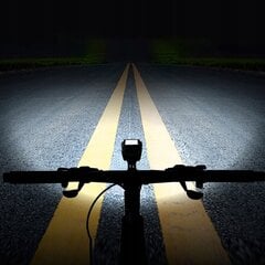 Priekinių ir galinių lempučių rinkinys Force, juodas kaina ir informacija | Žibintai ir atšvaitai dviračiams | pigu.lt