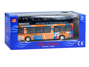 Dviaukštis autobusas su garsais ir šviesomis Die-Cast Model, geltonas kaina ir informacija | Žaislai berniukams | pigu.lt