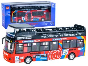 Dviaukštis autobusas su garsais ir šviesomis Die-Cast Model, raudonas kaina ir informacija | Žaislai berniukams | pigu.lt