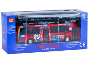 Dviaukštis autobusas su garsais ir šviesomis Die-Cast Model, raudonas kaina ir informacija | Žaislai berniukams | pigu.lt
