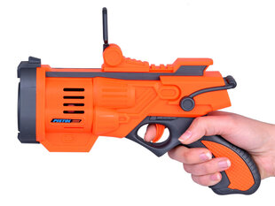 Įkraunamas muilo burbulų pistoletas, oranžinis, 27x13.5x5 cm kaina ir informacija | Vandens, smėlio ir paplūdimio žaislai | pigu.lt