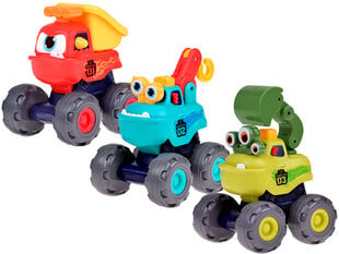 Automobilių rinkinys su garsais ir šviesomis Hola, įvairių spalvų, 3 vnt. kaina ir informacija | Žaislai berniukams | pigu.lt