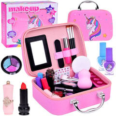 Makiažo priemonių lagaminėlis, rožinis, 19.5x14x7 cm kaina ir informacija | Žaislai mergaitėms | pigu.lt