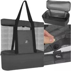 Paplūdymio krepšys su termo kišene, 20l, pilkas kaina ir informacija | Šaltkrepšiai, šaltdėžės ir šaldymo elementai | pigu.lt