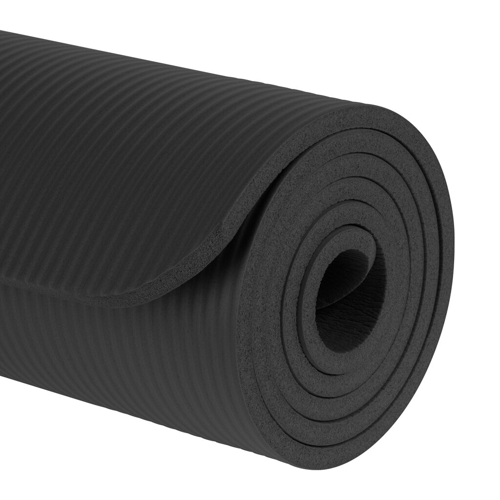 Kilimėlis jogai Rebel, 183x61cm, juodas kaina ir informacija | Kilimėliai sportui | pigu.lt