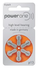 батарейка для слухового аппарата pr48/13 6шт/бл цена и информация | Батарейки | pigu.lt