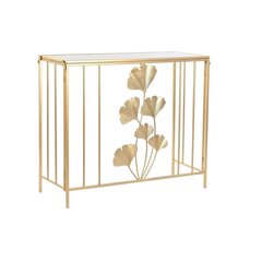 Тумба DKD Home Decor Стеклянный Позолоченный Металл современный (106,5 x 31 x 79,5 cm) цена и информация | Столы-консоли | pigu.lt