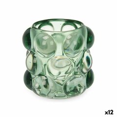 Žvakidė Mikrogranulės Žalia Stiklas 8.4 x 9 x 8.4 cm (12 vnt.) цена и информация | Подсвечники, свечи | pigu.lt