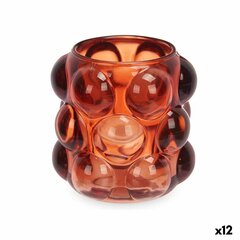 Žvakidė Mikrogranulės Oranžinė Stiklas 8.4 x 9 x 8.4 cm (12 vnt.) цена и информация | Подсвечники, свечи | pigu.lt