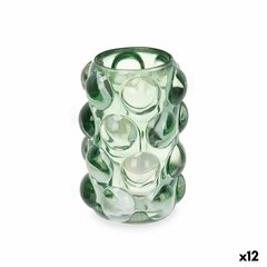 Žvakidė Mikrogranulės Žalia Stiklas 8.4 x 12.5 x 8.4 cm (12 vnt.) цена и информация | Подсвечники, свечи | pigu.lt