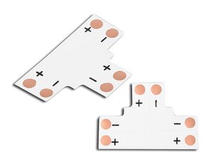 Разъем (коннектор) светодиодной ленты PCB типа "T" 8 мм, 2pin. цена и информация | Светодиодные ленты | pigu.lt