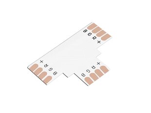 Разъем (коннектор) светодиодной ленты PCB типа "T" 10мм RGB, 4pin. цена и информация | Светодиодные ленты | pigu.lt