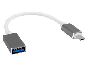 Кабель PS OTG: Штекер MicroUSB - гнездо USB, 20 см. цена и информация | Кабели и провода | pigu.lt