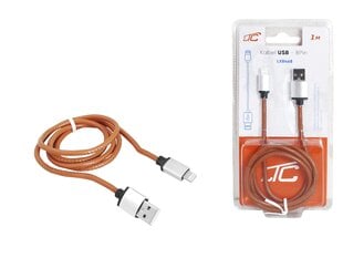 Кабель PS USB-8PIN 1 м коричневый кожаный цена и информация | Кабели и провода | pigu.lt