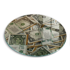 Stiklinė pjaustymo lenta Pinigų dolerių, 30 cm kaina ir informacija | Pjaustymo lentelės | pigu.lt