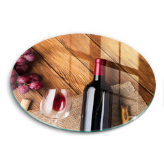 Stiklinė pjaustymo lenta Butelis raudono vyno, 30 cm kaina ir informacija | Pjaustymo lentelės | pigu.lt