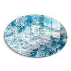 Stiklinė pjaustymo lenta Jūros vandens bangos, 40 cm kaina ir informacija | Pjaustymo lentelės | pigu.lt