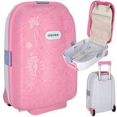 Vaikiškas lagaminas ikonk, rožinis цена и информация | Чемоданы, дорожные сумки  | pigu.lt