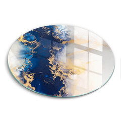 Stiklinė pjaustymo lenta Abstrakcija su mėlyna spalva, 40 cm цена и информация | Разделочная доска | pigu.lt