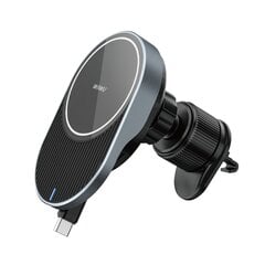 WIWU car holder CH-315 with inductive charging black 15W цена и информация | Держатели для телефонов | pigu.lt