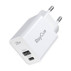 Зарядное устройство RayCue USB-C + USB-A PD 20W EU power charger цена и информация | Зарядные устройства для телефонов | pigu.lt