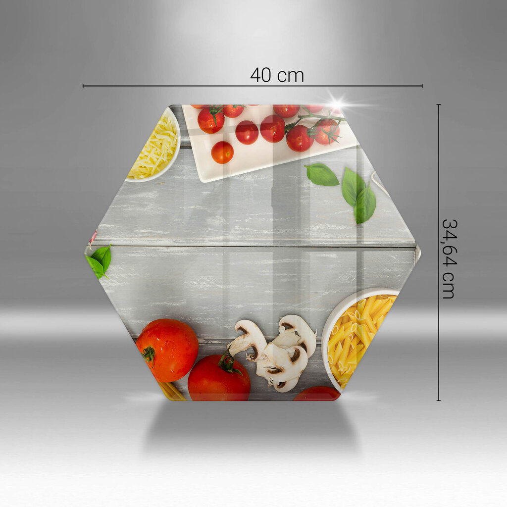 Stiklinė pjaustymo lenta Virtuvės maistas, 40 cm kaina ir informacija | Pjaustymo lentelės | pigu.lt