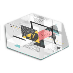 Stiklinė pjaustymo lenta Abstraktūs trikampiai, 40 cm цена и информация | Разделочная доска | pigu.lt