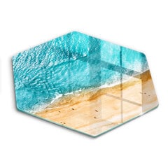 Stiklinė pjaustymo lenta Paplūdimio pakrantė ir jūra, 40 cm kaina ir informacija | Pjaustymo lentelės | pigu.lt