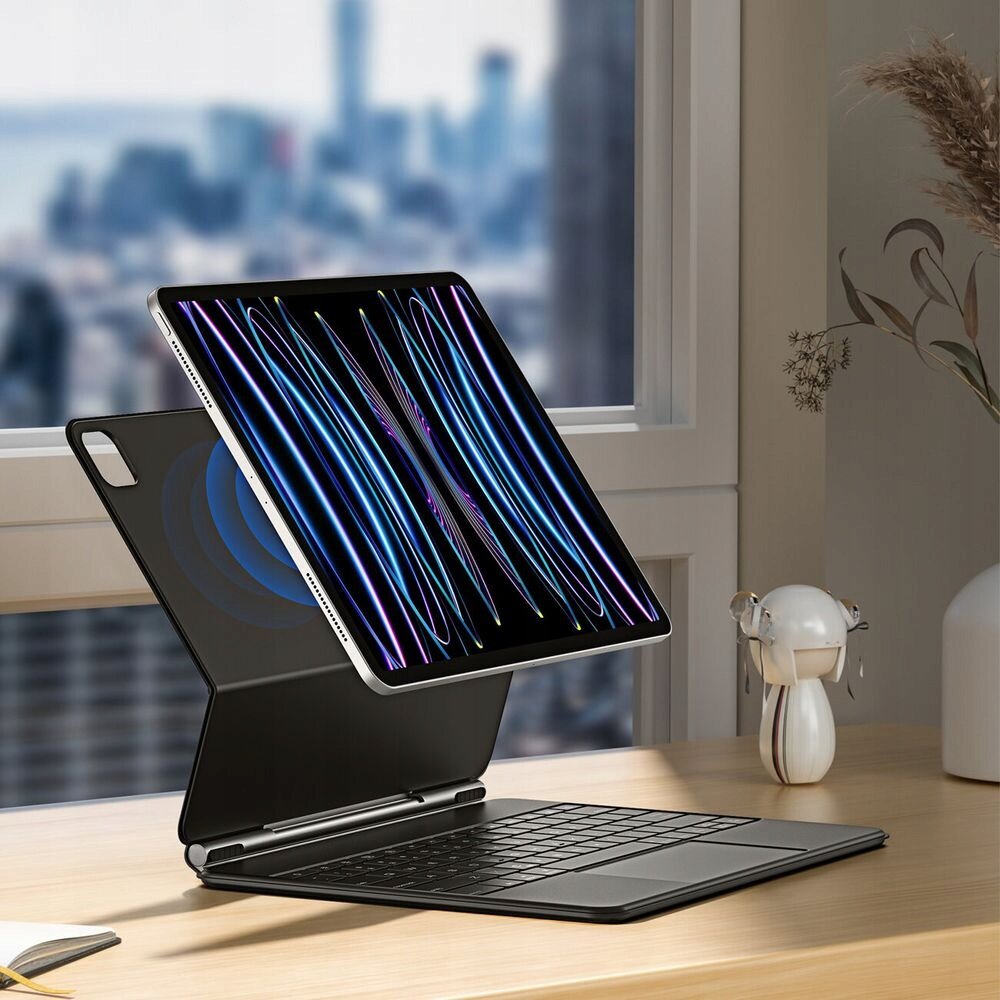 Dux Ducis (MK serijos) klaviatūros dėklas Bluetooth iPad Pro 12.9 2022/2021/2020 juodas цена и информация | Planšečių, el. skaityklių dėklai | pigu.lt