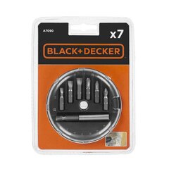 Antgalių rinkinys Black & Decker a7090-xj 7 Dalys Butas pH kaina ir informacija | Mechaniniai įrankiai | pigu.lt