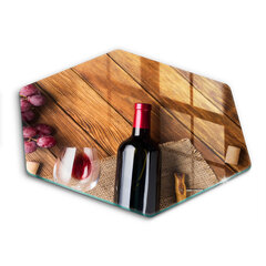 Stiklinė pjaustymo lenta Butelis raudono vyno, 40 cm kaina ir informacija | Pjaustymo lentelės | pigu.lt