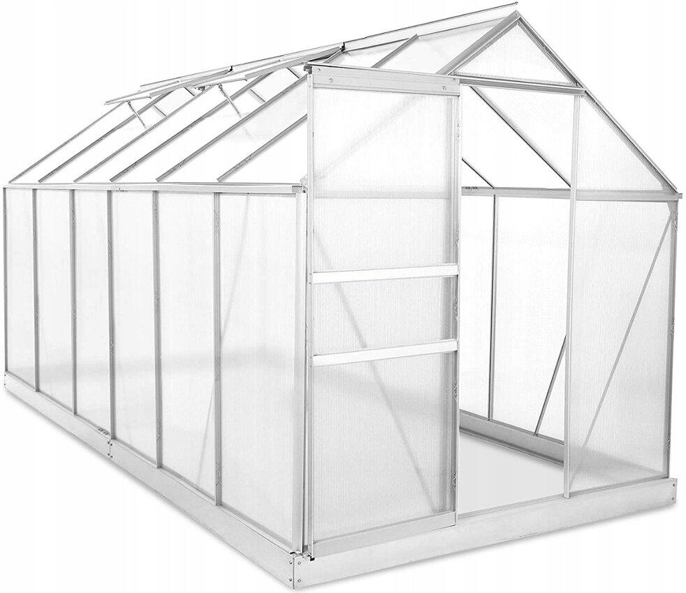 Polikarbonato šiltnamis Funfit Garden Greenhouse, 380x190x195 cm kaina ir informacija | Šiltnamiai | pigu.lt