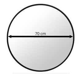 Veidrodis, 70 cm, pilkas kaina ir informacija | Veidrodžiai | pigu.lt