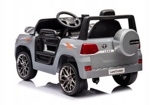 Vienvietis vaikiškas elektromobilis Toyota Land Cruiser 4x4, pilkas kaina ir informacija | Elektromobiliai vaikams | pigu.lt