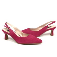 Замшевые туфли с открытой пяткой для женщин Bella b, розовые цена и информация | Женские туфли | pigu.lt